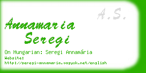 annamaria seregi business card